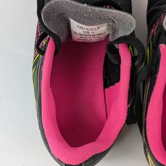 Girls Soccer Cleats Size 12 Lotto Forza Elite 3 JR Neon Pink Yellow 80s Bright - Picture 13 of 16